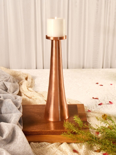 

Unravel India Copper toned Monolith Candle Stand