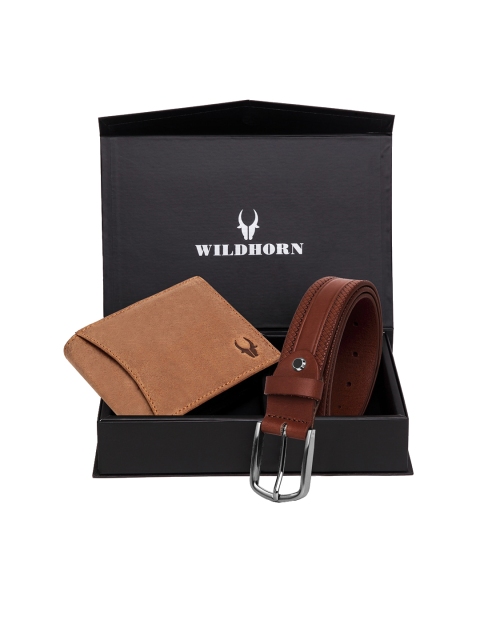 

WildHorn Men Tan Brown RFID Protected Genuine Leather Accessory Gift Set