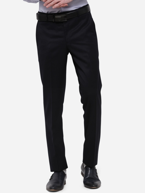 

JB STUDIO Men Black Slim Fit Solid Formal Trousers