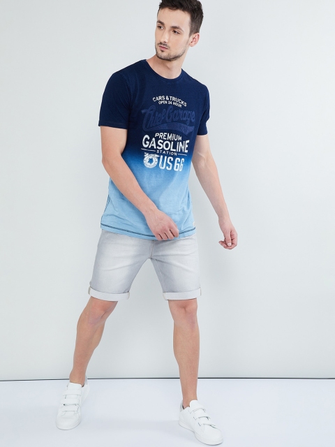 

max Men Grey Solid Slim Fit Regular Shorts