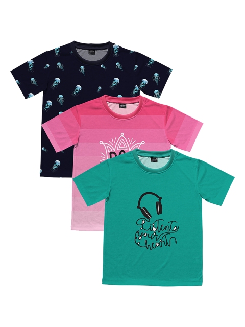 

mezmoda Boys Green Printed Round Neck T-shirt