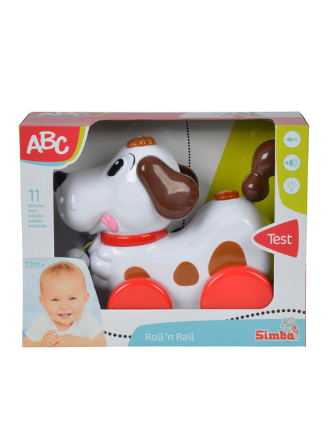 

ABC Pull Along Battery Operated Musical Dog, White