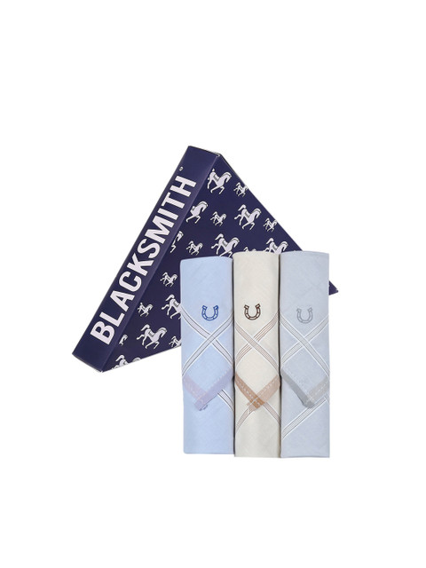

Blacksmith Men Pack Of 12 Solid Handkerchiefs Accessory Gift Set, Blue