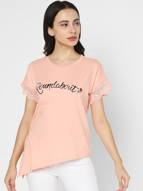 

Deal Jeans Women Peach-Coloured Printed Top