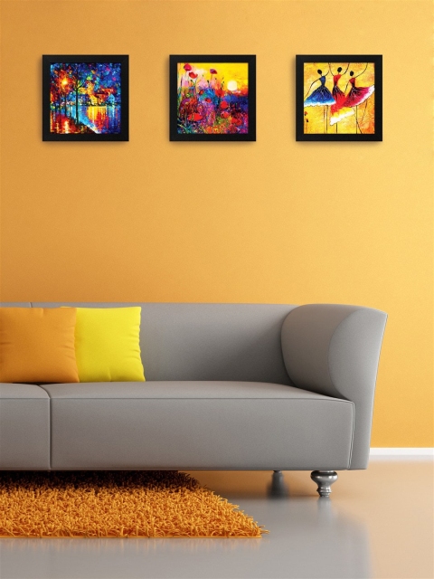 

Story@home Unisex Set of 3 Multicoloured Printed Wall Paintings, Multi