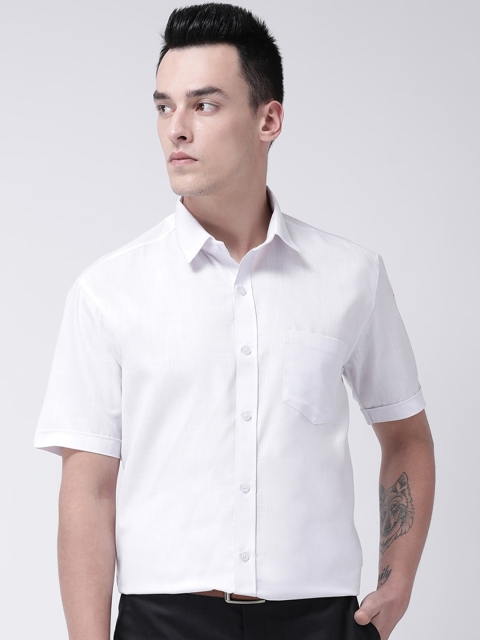 

GRACIT Men White Smart Slim Fit Solid Formal Shirt