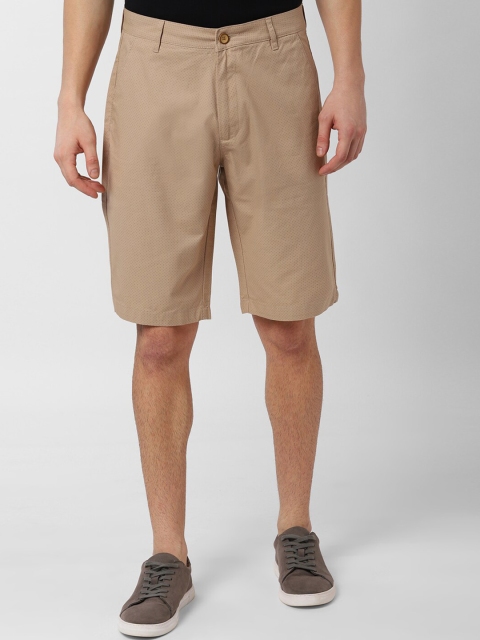 

Peter England Casuals Men Beige Solid Slim Fit Regular Shorts