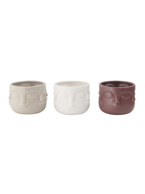 

Aapno Rajasthan Unisex Set Of 3 Brown Ceramic Planters