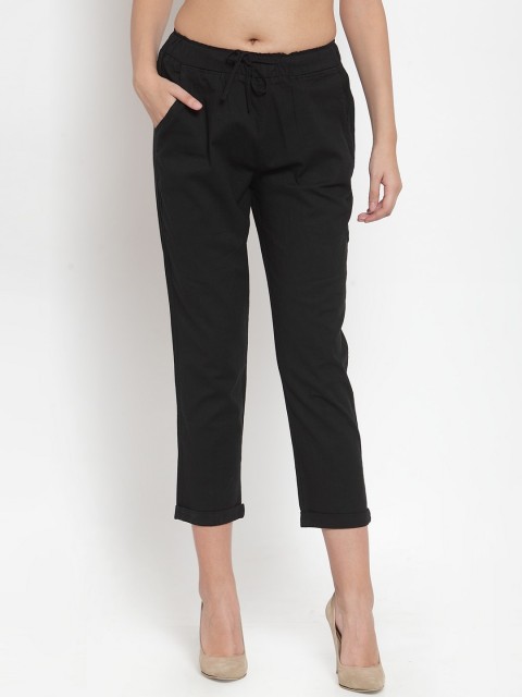 

Global Republic Women Black Regular Fit Solid Regular Trousers