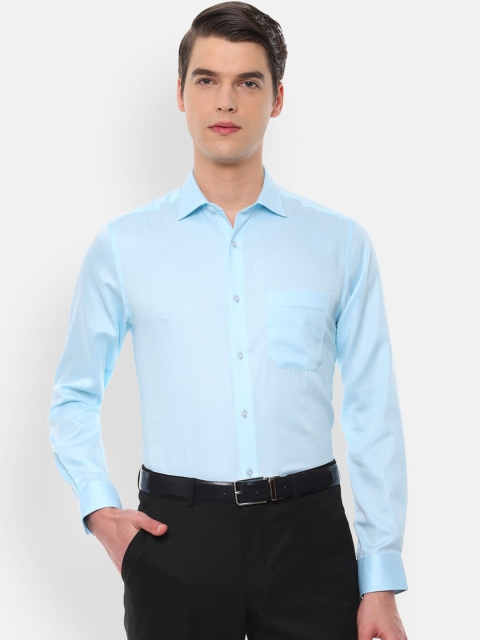 

Louis Philippe Men Blue Slim Fit Self Design Formal Shirt