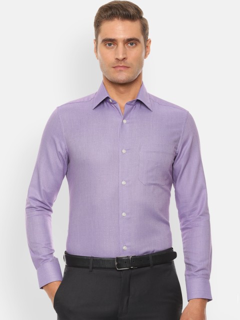 

Louis Philippe Men Purple Regular Fit Self Design Formal Shirt