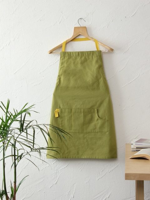 

House This Unisex Green Solid Farmhouse Apron
