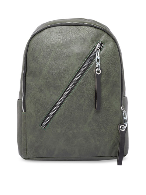

Satchel Bags Women Green Solid Backpack