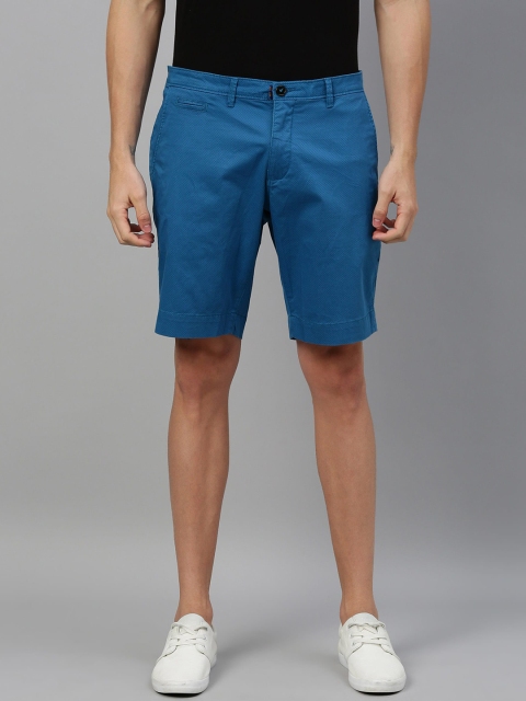 

RARE RABBIT Men Blue Solid Regular Fit Chino Shorts