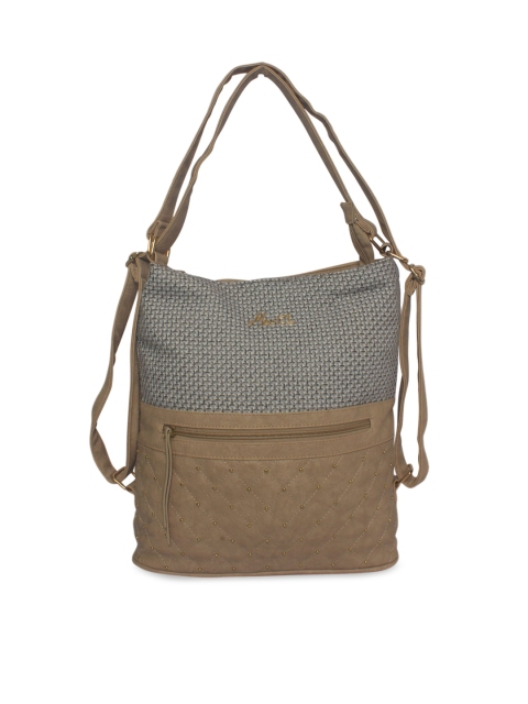 

Miss CL Beige & Grey Colourblocked Shoulder Bag