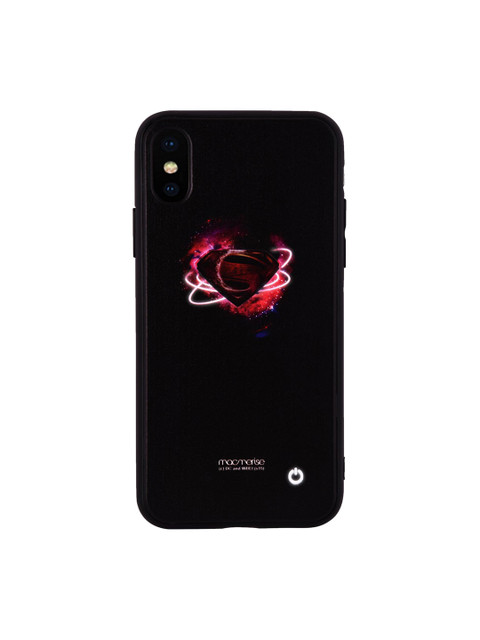 

macmerise Black & Red DC Comics Superman Supremacy Lumous iPhone X Back Case