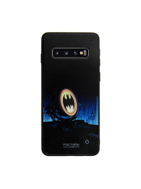 

macmerise Black & Blue Light Up Bat Lumous Samsung Galaxy S10 Back Cover