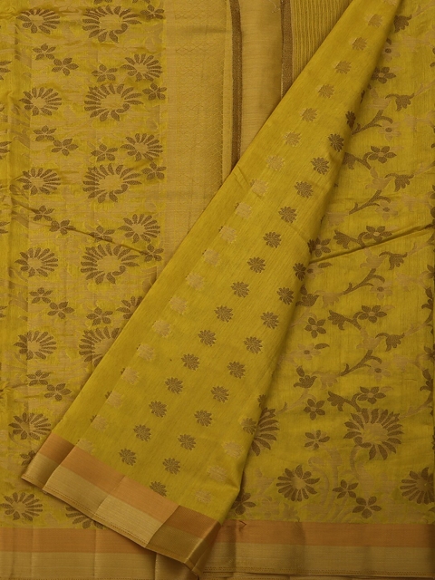 

Pothys Lime Green Woven Design Jute Silk Saree