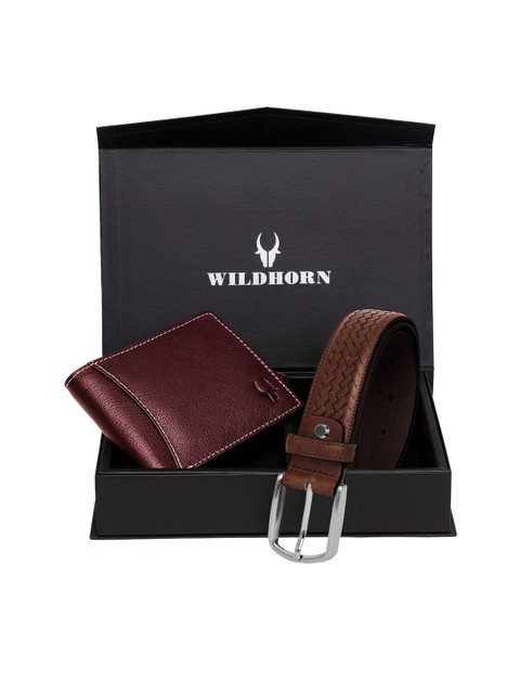 

WildHorn Men Brown Leather Accessory Gift Set