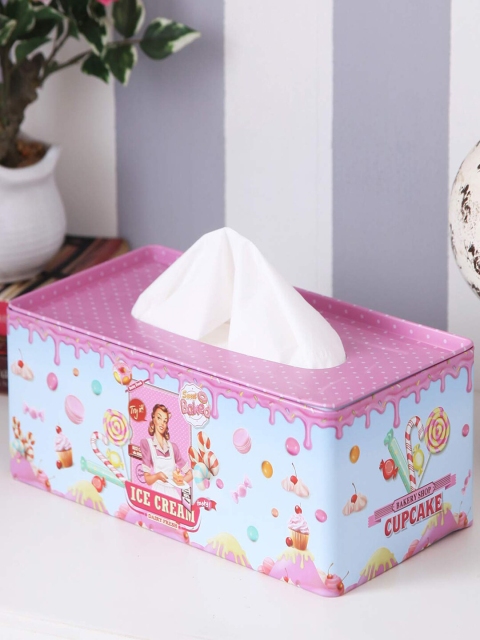 

A Vintage Affair- Home Decor Unisex Pink & Blue Vintage Ice-Cream Tissue Box