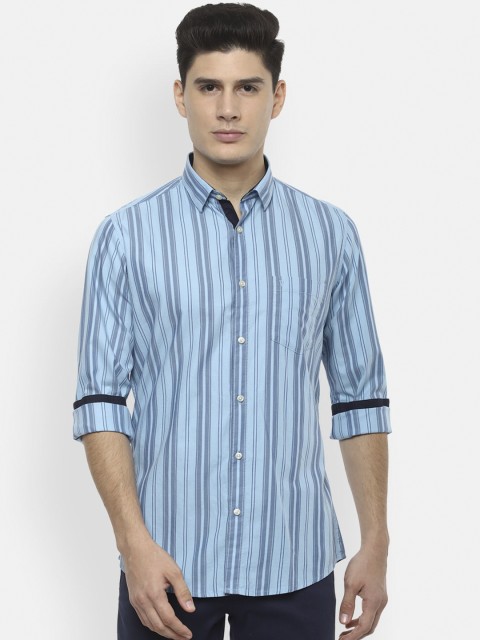 

Van Heusen Sport Men Blue Slim Fit Striped Casual Shirt