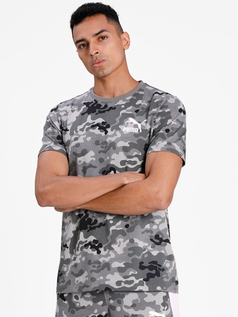 

Puma Men Grey Printed Round Neck T-shirt