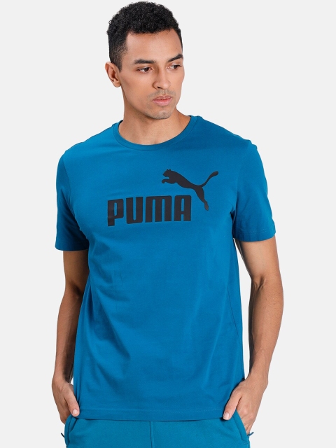 

Puma Men Blue Printed Round Neck T-shirt
