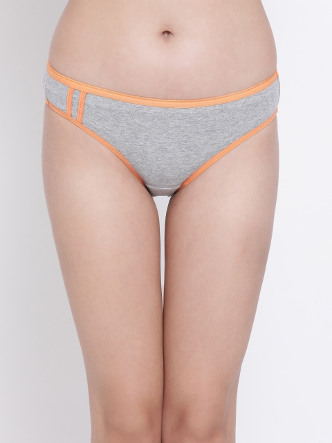 

Clovia Women Grey Melange Solid Bikini Briefs PN3408S16XXL