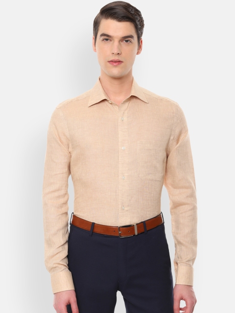 

Louis Philippe Men Beige Regular Fit Solid Formal Shirt