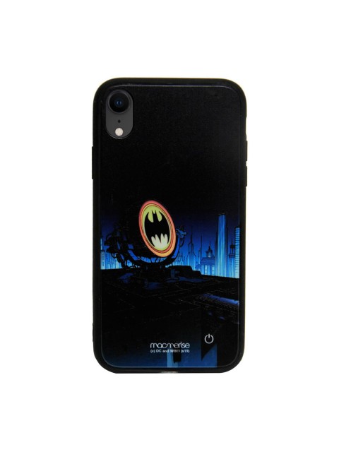 

macmerise Black & Blue Light Up Bat Lumous iPhone XR Case