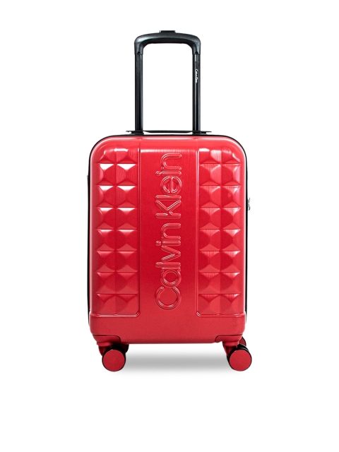 

Calvin Klein Unisex Red Solid Central Park West Hard Sided Cabin Trolley Suitcase