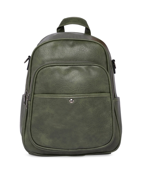 

Satchel Bags Women Green Solid Backpack