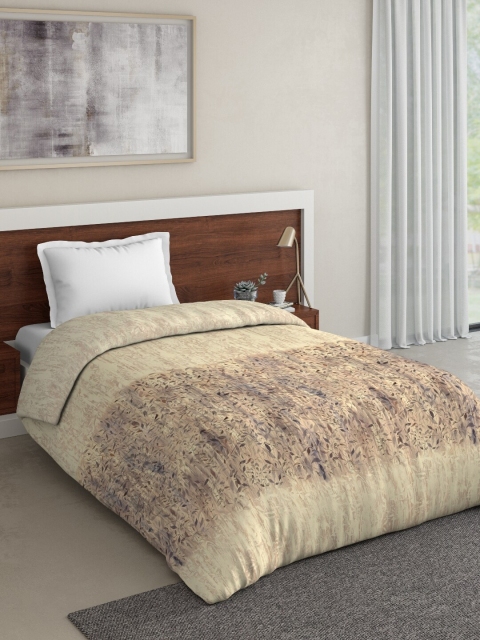 

DDecor Beige Floral Mild Winter 150 GSM Single Bed Comforter