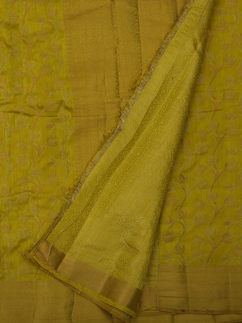 

Pothys Yellow Woven Design Jute Silk Saree