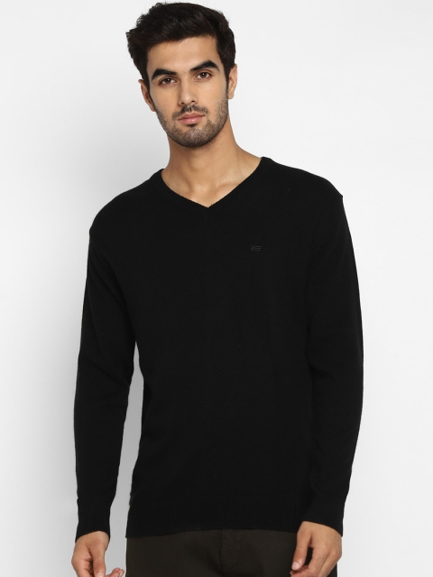 

METTLE Men Black Solid Pullover Sweater