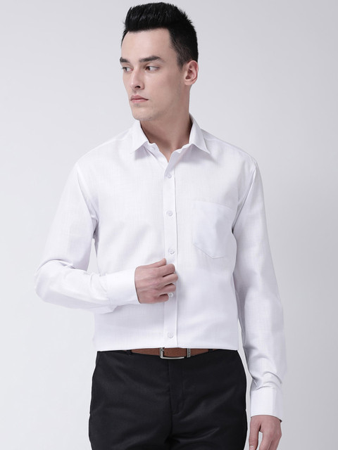 

GRACIT Men White Smart Slim Fit Solid Formal Shirt