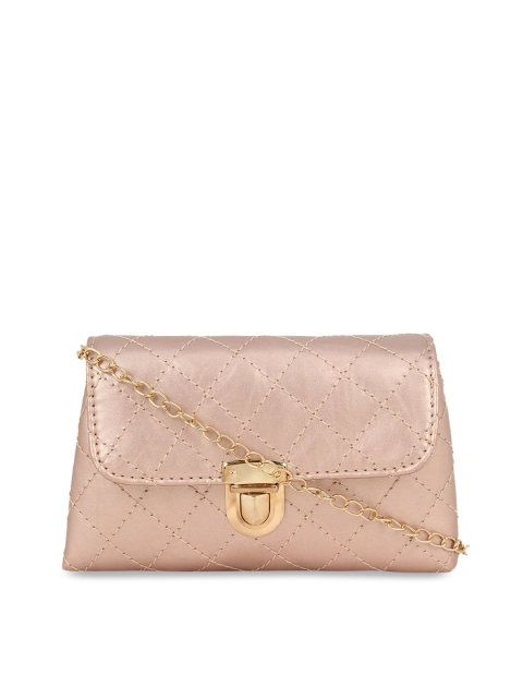 

yelloe Peach-Coloured Textured Sling Bag