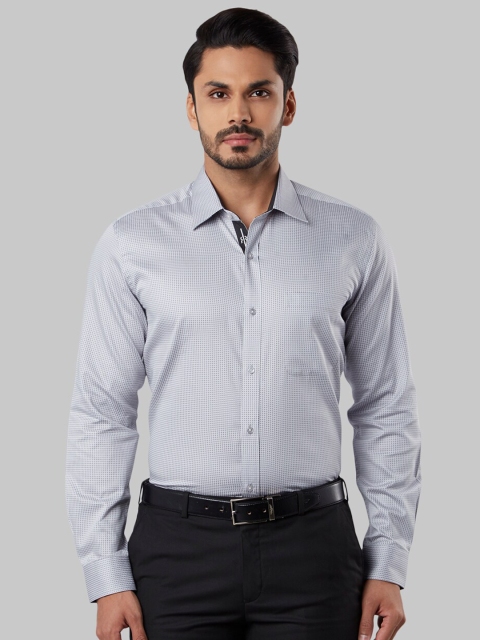 

Raymond Men Grey Regular Fit Self Design Formal Shirt