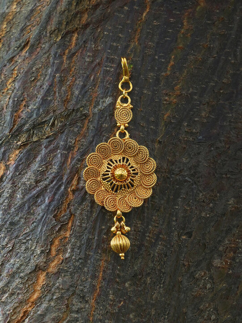 

Adwitiya Collection 24 Ct Gold-Plated Handcrafted Maang Tikka