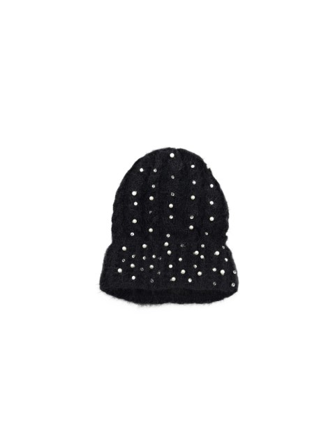 

ToniQ Women Black Embellished Beanie Cap