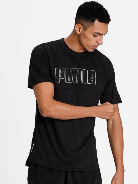 

Puma Men Black Printed Round Neck T-shirt