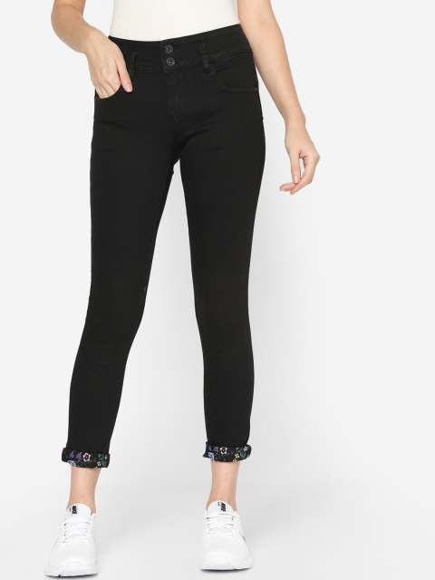 

Deal Jeans Women Black Slim Fit Solid Regular Trousers