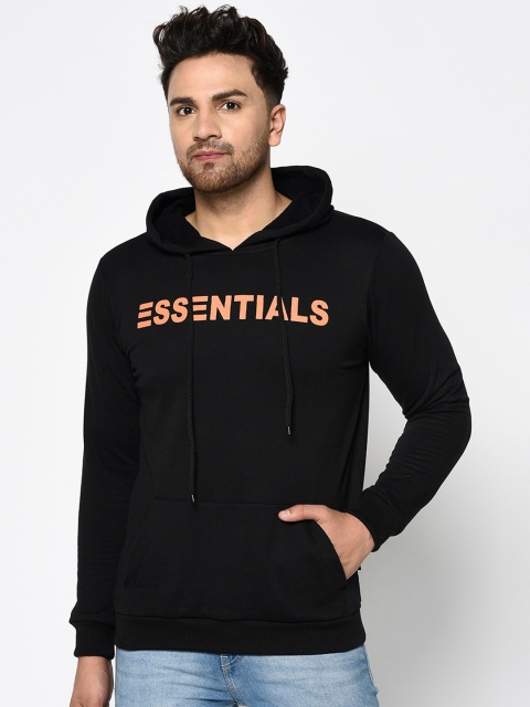 

Rigo Men Black Printed Hooded Sweatshirt