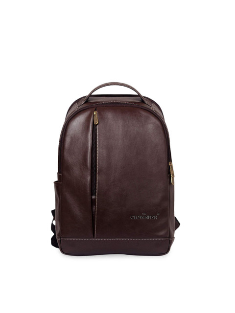 

THE CLOWNFISH Unisex Brown Solid Backpack