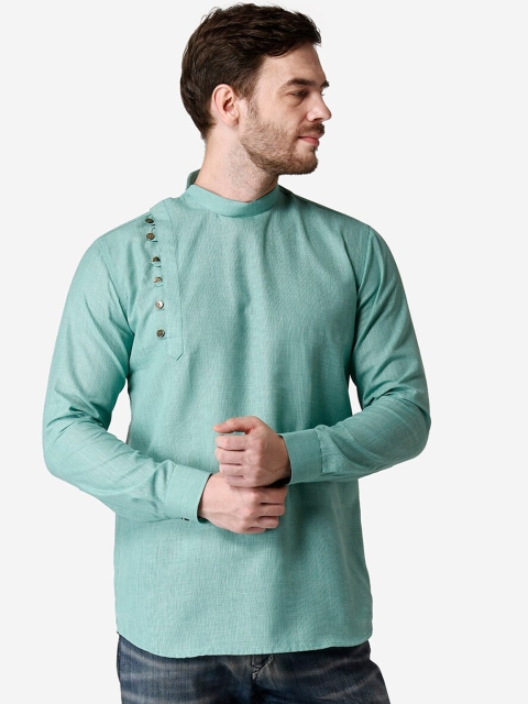 

TABARD Men Blue Solid Straight Kurta