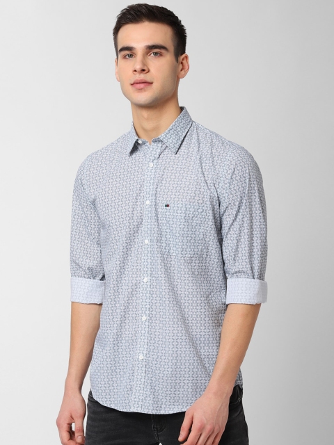 

Peter England Casuals Men Blue Slim Fit Printed Casual Shirt