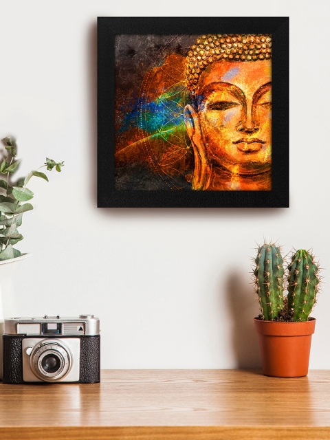 

Story@home Unisex Yellow & Green Buddha Printed Wall Painting