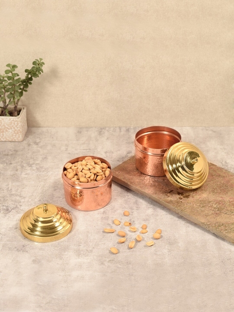 

Unravel India Copper Heirloom Storage Box with Brass Lid