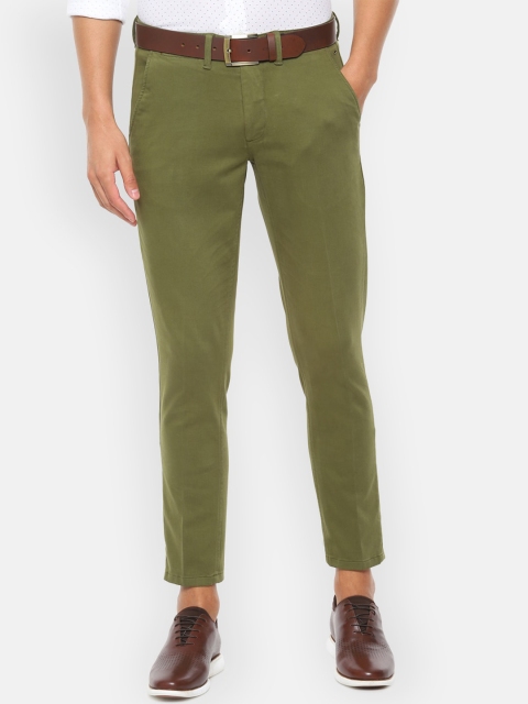 

Louis Philippe Sport Men Olive Green Slim Fit Solid Regular Trousers