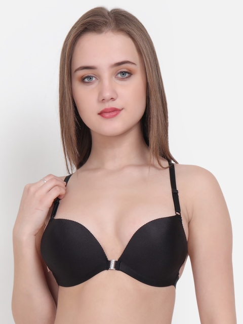 

Golden Girl Black Solid Non-Wired Lightly Padded Push-Up Bra 229 Butterfly_Black_30A-Black